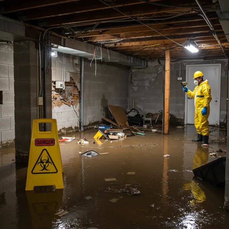 Flooded Basement Electrical Hazard in Rich Hill, MO Property